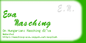 eva masching business card
